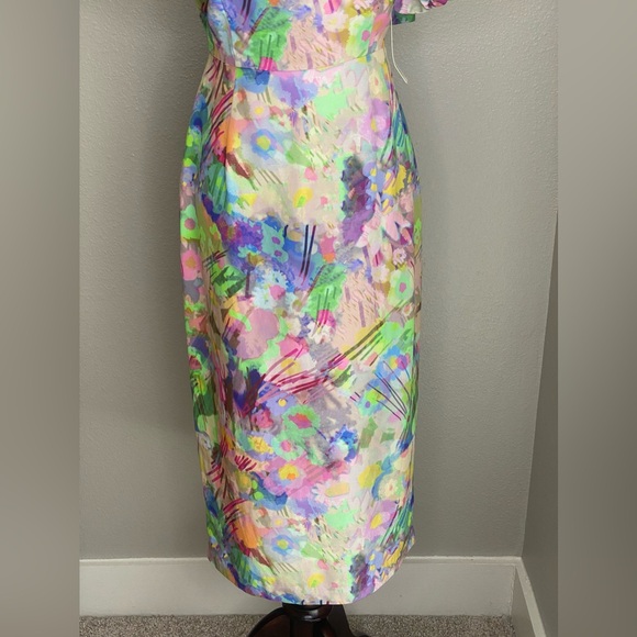 Plenty by Tracy Reese One-Shoulder Puff-Sleeve Dress Sz XS - Picture 6 of 16